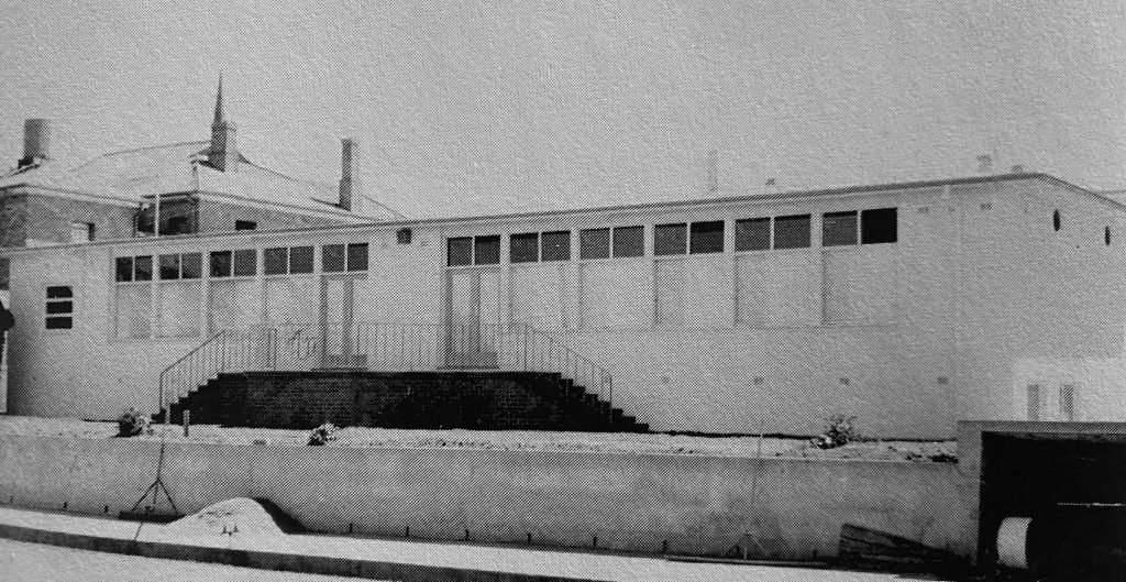 Rear of Anson Street Club house, January 1958