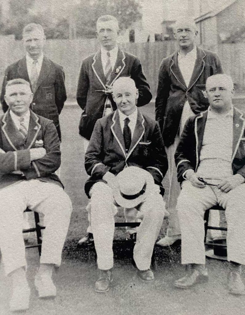 Early Club Presidents back: C Curran 1927-1929, A J Lane 1924-1927, F E Bernasconi 1921-1924; 1929-1930 | Front: MP Martin 1930-1933, HH Lee 1908-1915, C T Fleming 1915-1916
